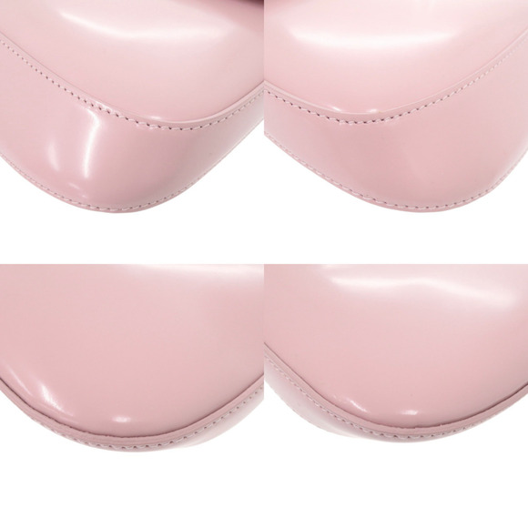 Unused Prada SPAZZOLATO 1BH188 Triangle Logo Leather Pink 2-Way Shoulder Bag ... - Picture 4 of 8